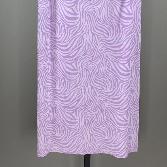 NEW Kendall & Kylie Skirt Womens Large purple animal sheer beach cover up maxi - Picture 3 of 10